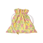 Noni Pouch in Coco Shop Yellow Floral Fabric