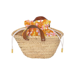 Choix x Coco Shop cotton pouch lining a Moroccan basket