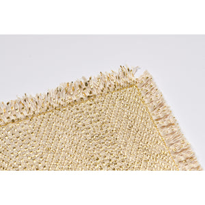 Fringed Placemat - Gold Melville - Set of 2