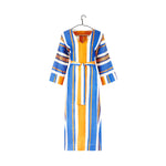 ikat kaftan with removable belt on hanger