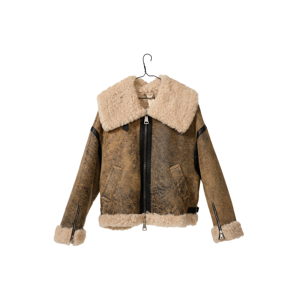 Giorgio-Brato-Brown-shearling-Jacket-front