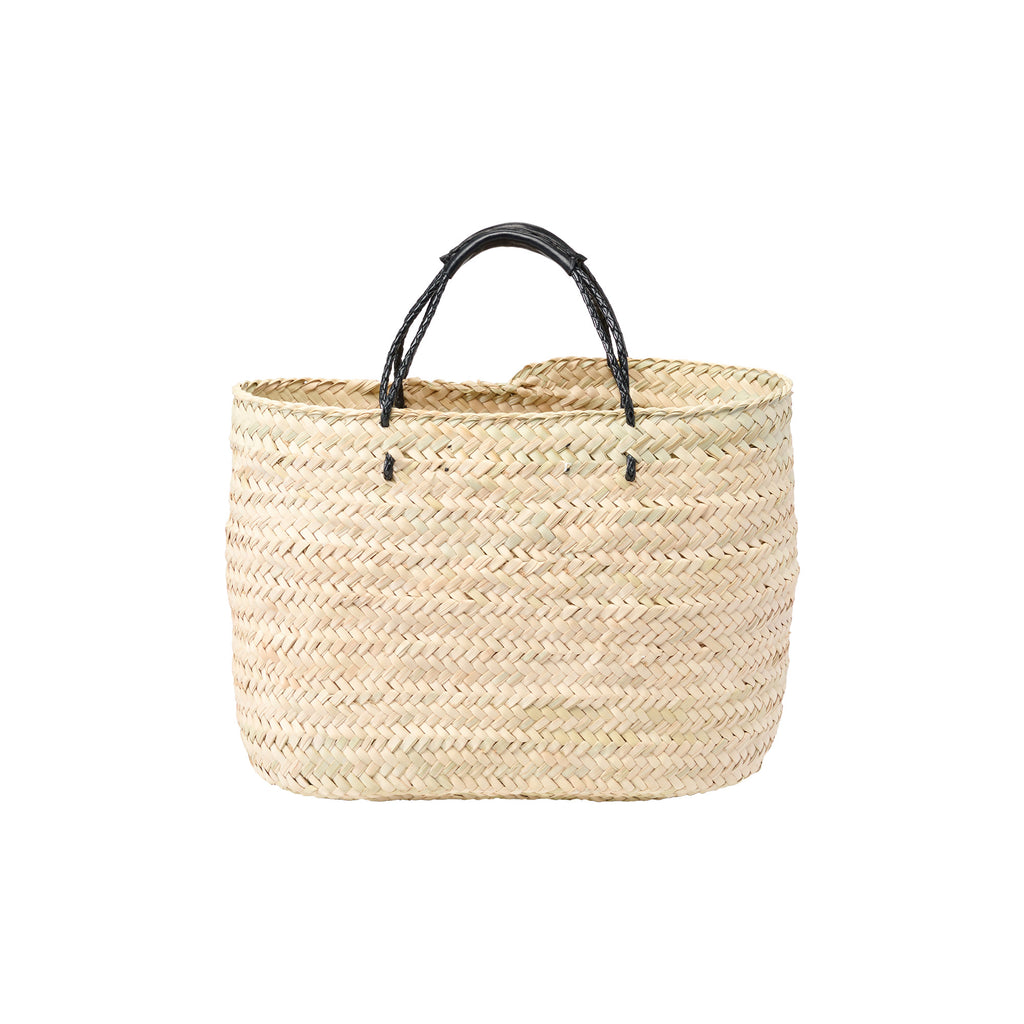 Moroccan-basket-tote-with-leather-handles-black
