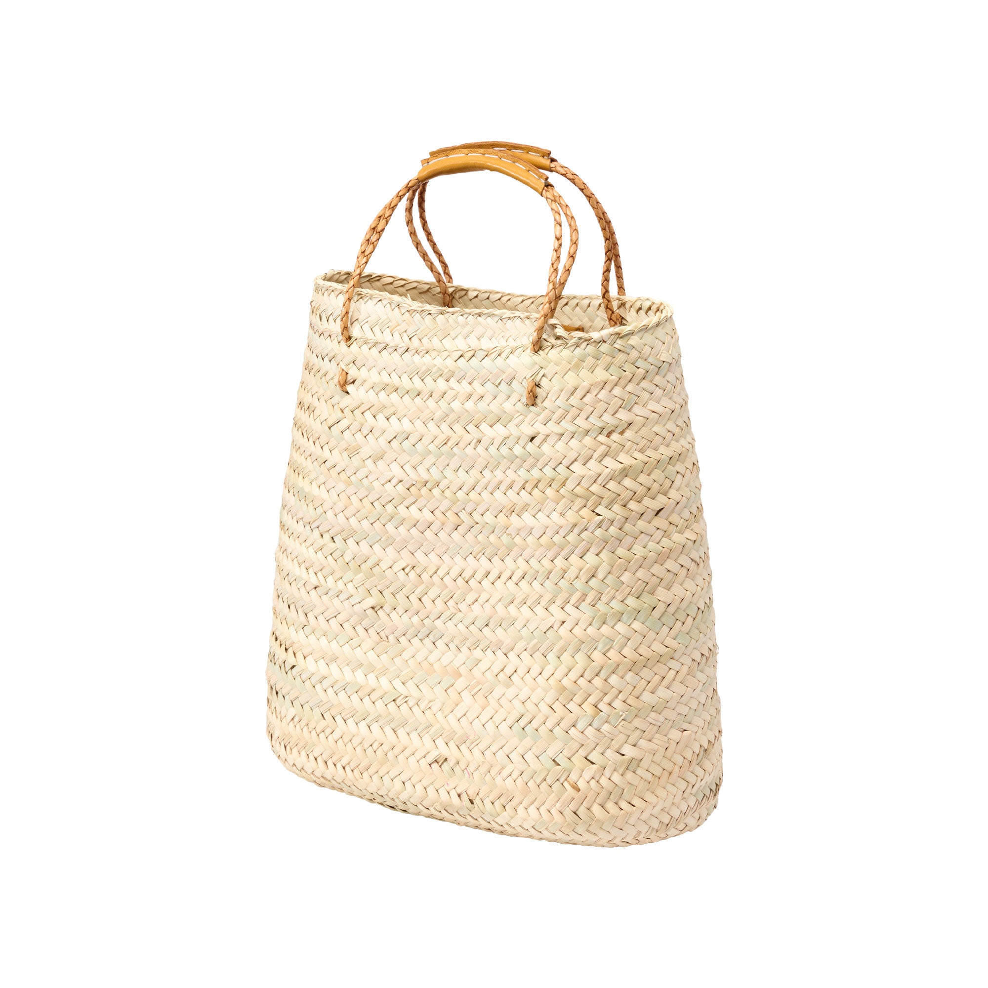 Moroccan-Basket-Purse-with-Leather-Handles-side