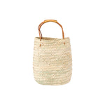 Hicham Moroccan Mini Beehive Basket Purse - Brown