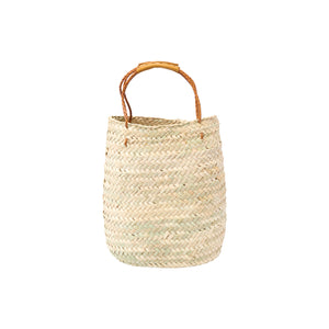 Hicham Moroccan Mini Beehive Basket Purse - Brown