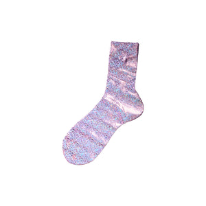 Ribbed Laminated Sock - Sparkling Lilac