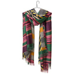 Pierre Louis Mascia Silk Multi Pattern Scarf 