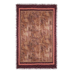 Fringed Silk Scarf - Maroon