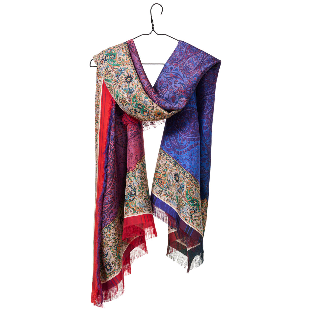 ombre silk scarf on hanger