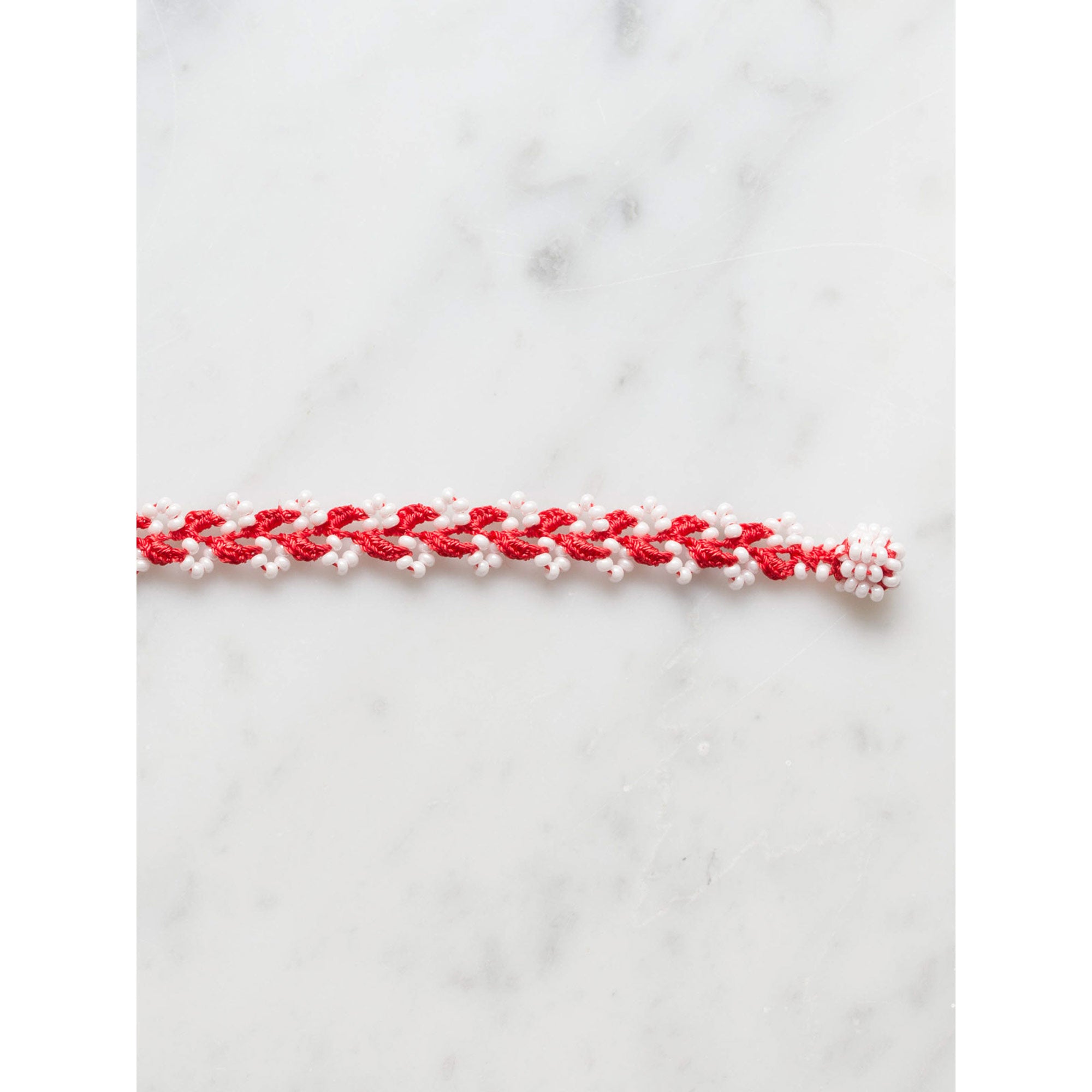 side of bracelet laid flat