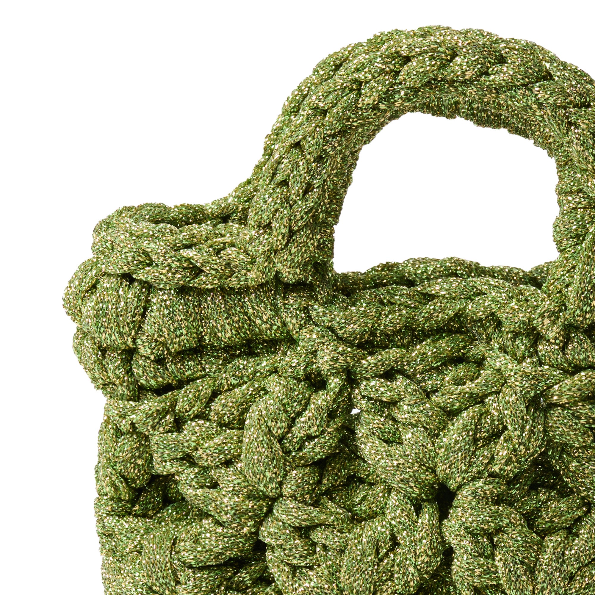 Bianca Lamé Micro Bag - Chartreuse
