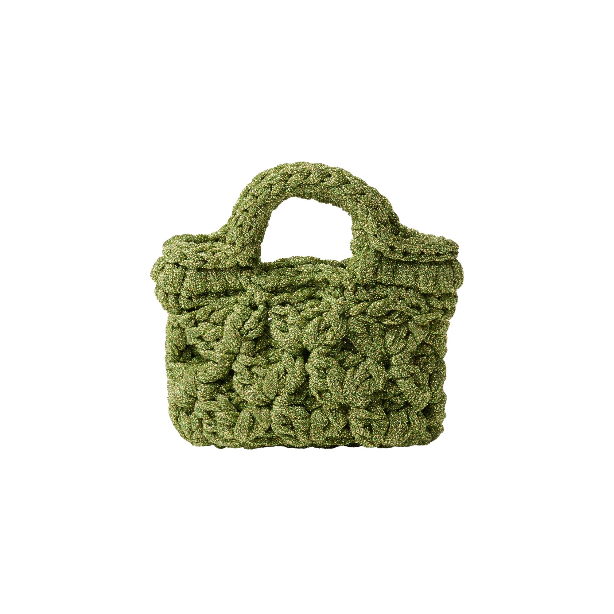 Bianca Lamé Micro Bag - Chartreuse