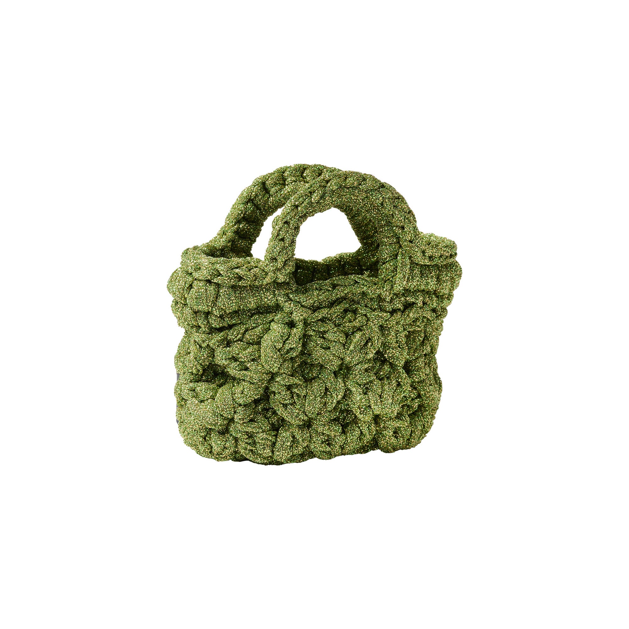 Bianca Lamé Micro Bag - Chartreuse