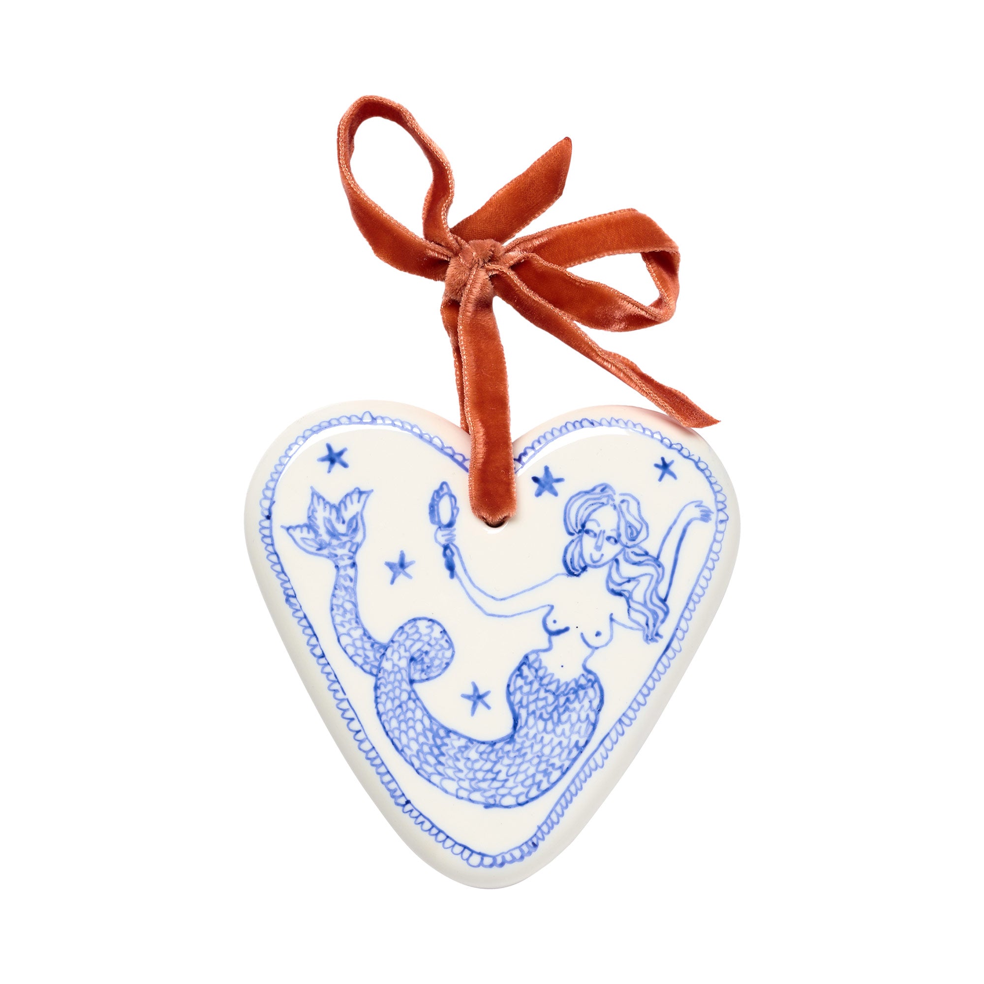 Porcelain Pendant - Mermaid