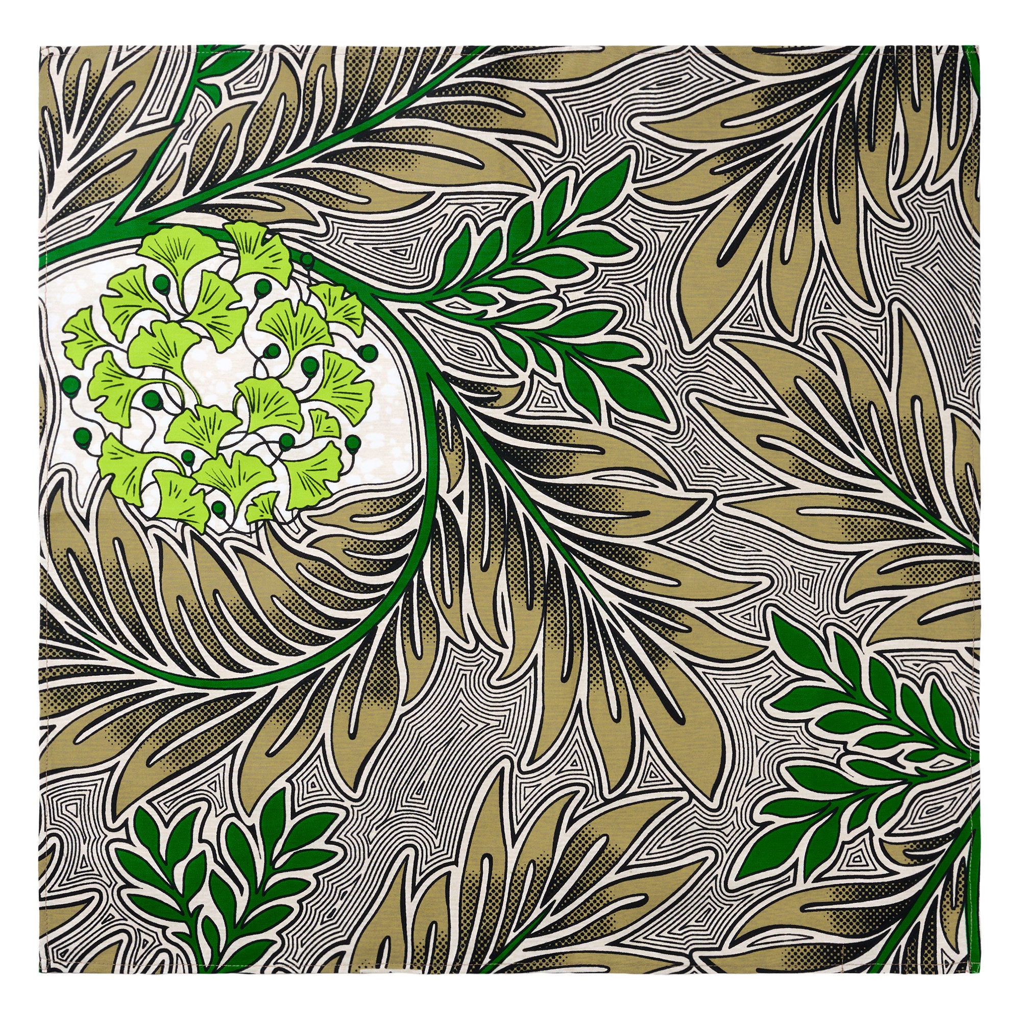 pepela-napkin-green-leaves-flat