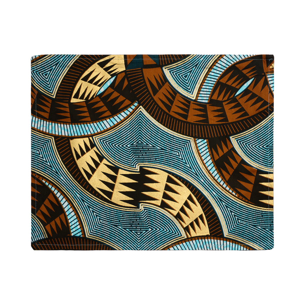 African Ankara Placemat - Maroon and Blue