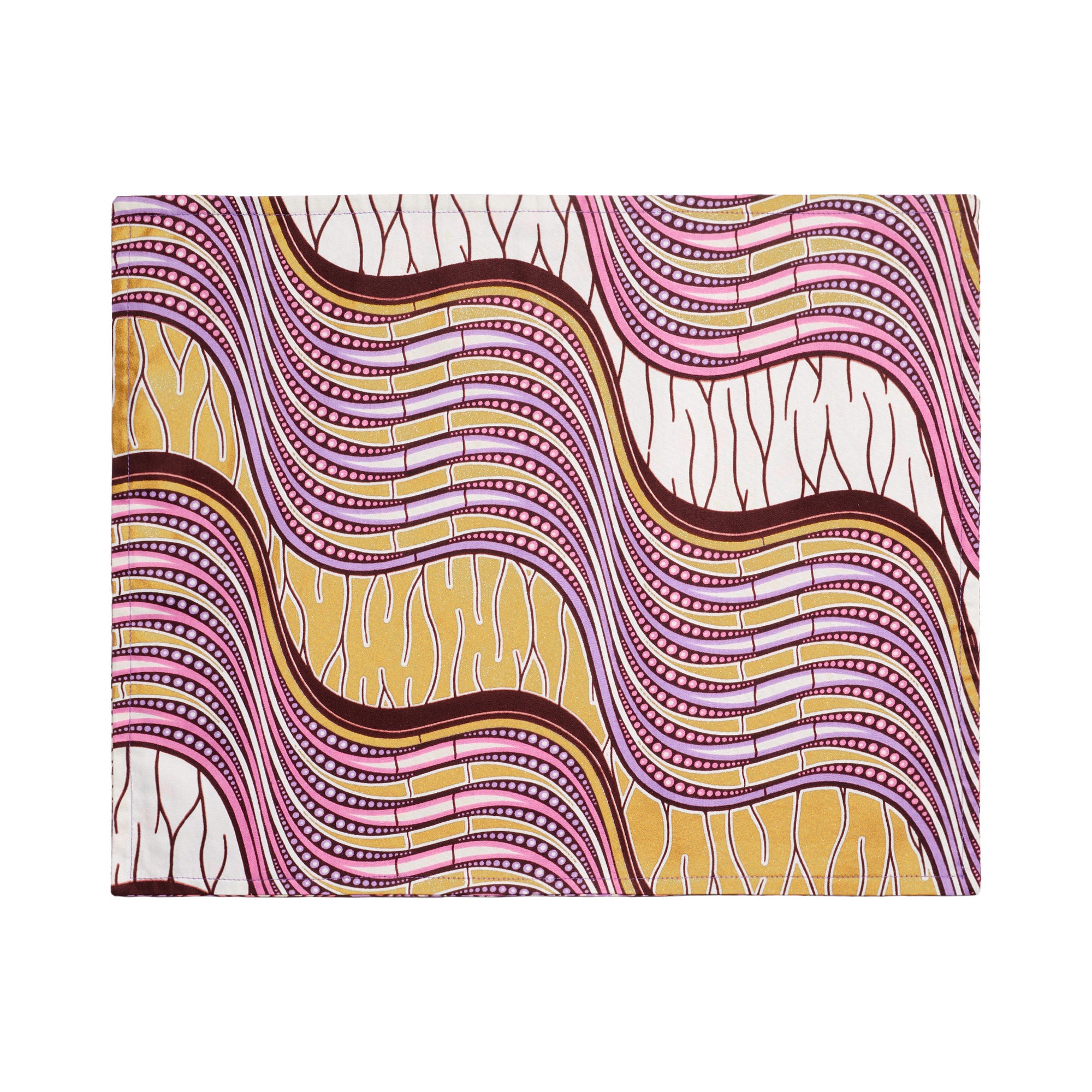 pepela placemat purple and gold reverse side