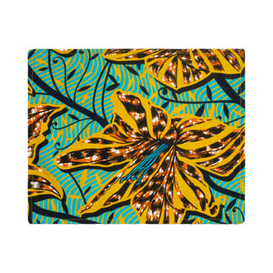 yellow and blue placemat