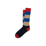 Richmond Sock - Blue, Tan, Red