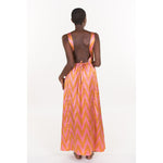 Beltepa_Esme_ikat_dress_pink_gold_modeled