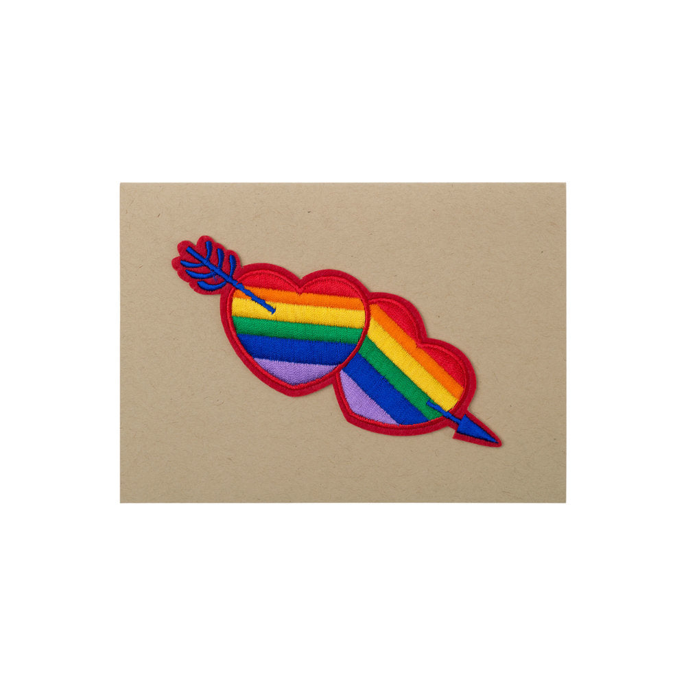 Rainbow Hearts Card - A6