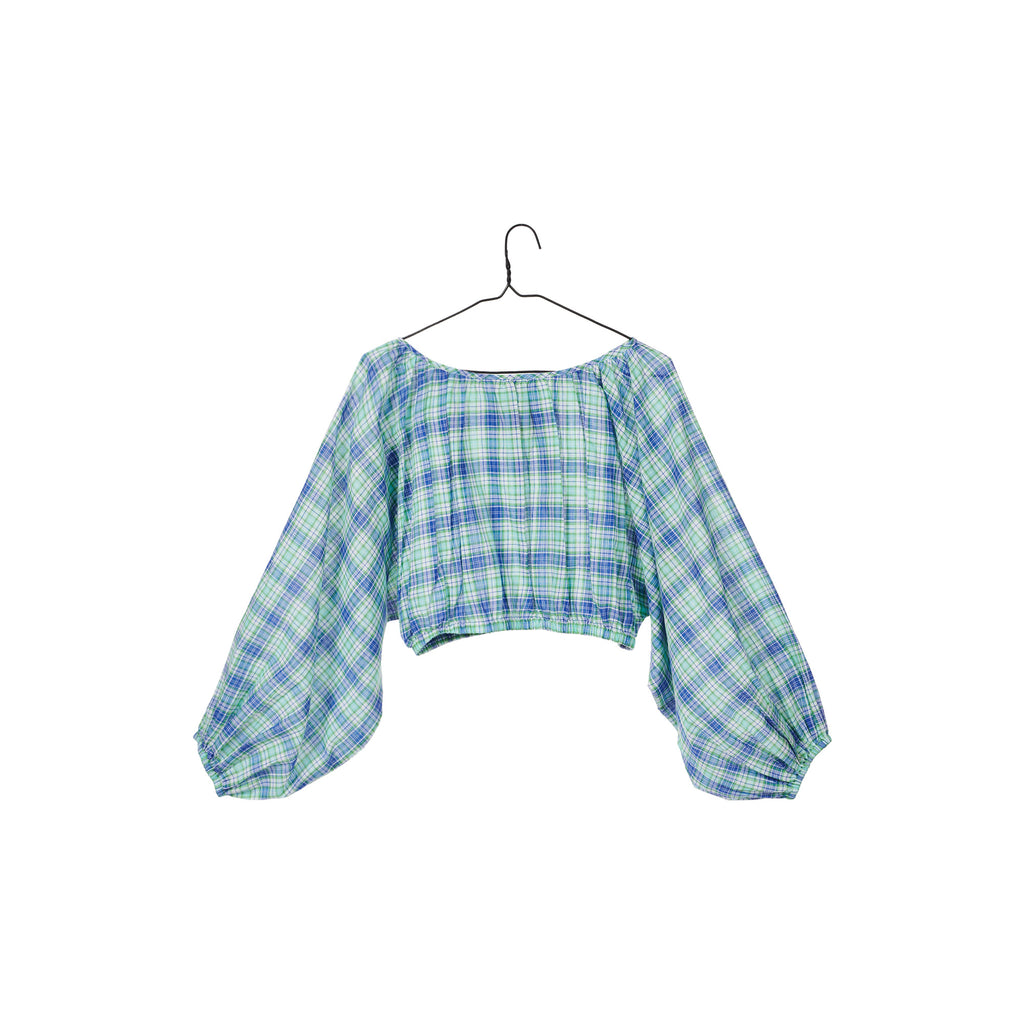 Choix-Future-Primitive-Petal-Crop-Top-Blue-Green-Picnic-Plaid