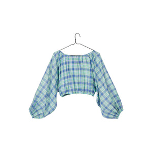 Choix-Future-Primitive-Petal-Crop-Top-Blue-Green-Picnic-Plaid