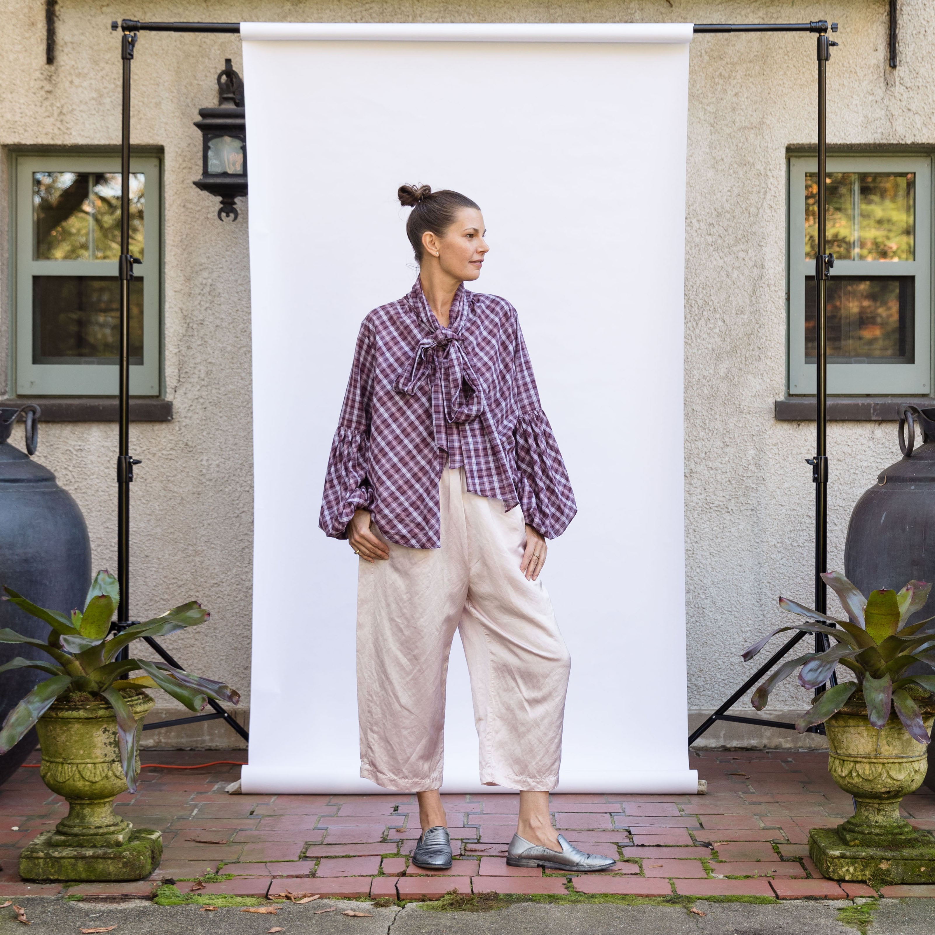 Zadie Shirt - Burgundy Plaid