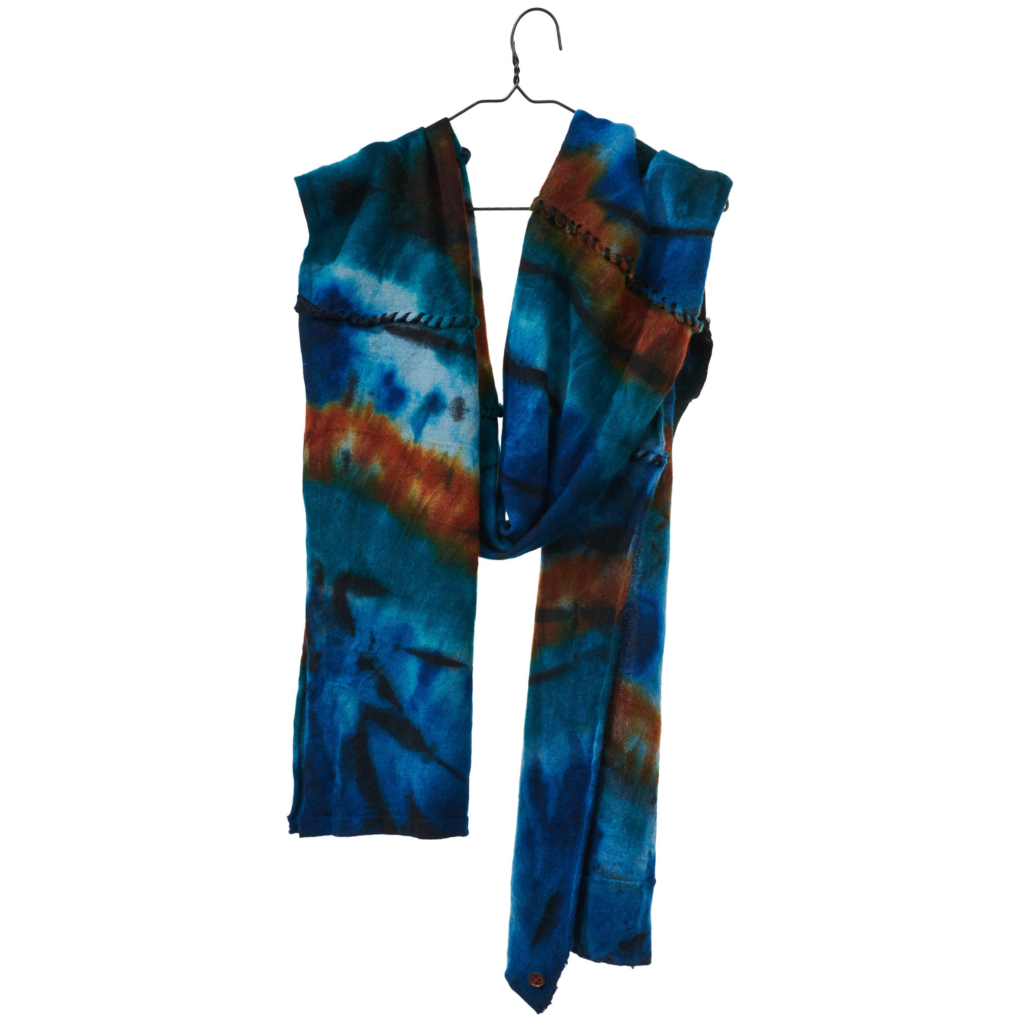 Whipped Coil Threaded Scarf - Ocean