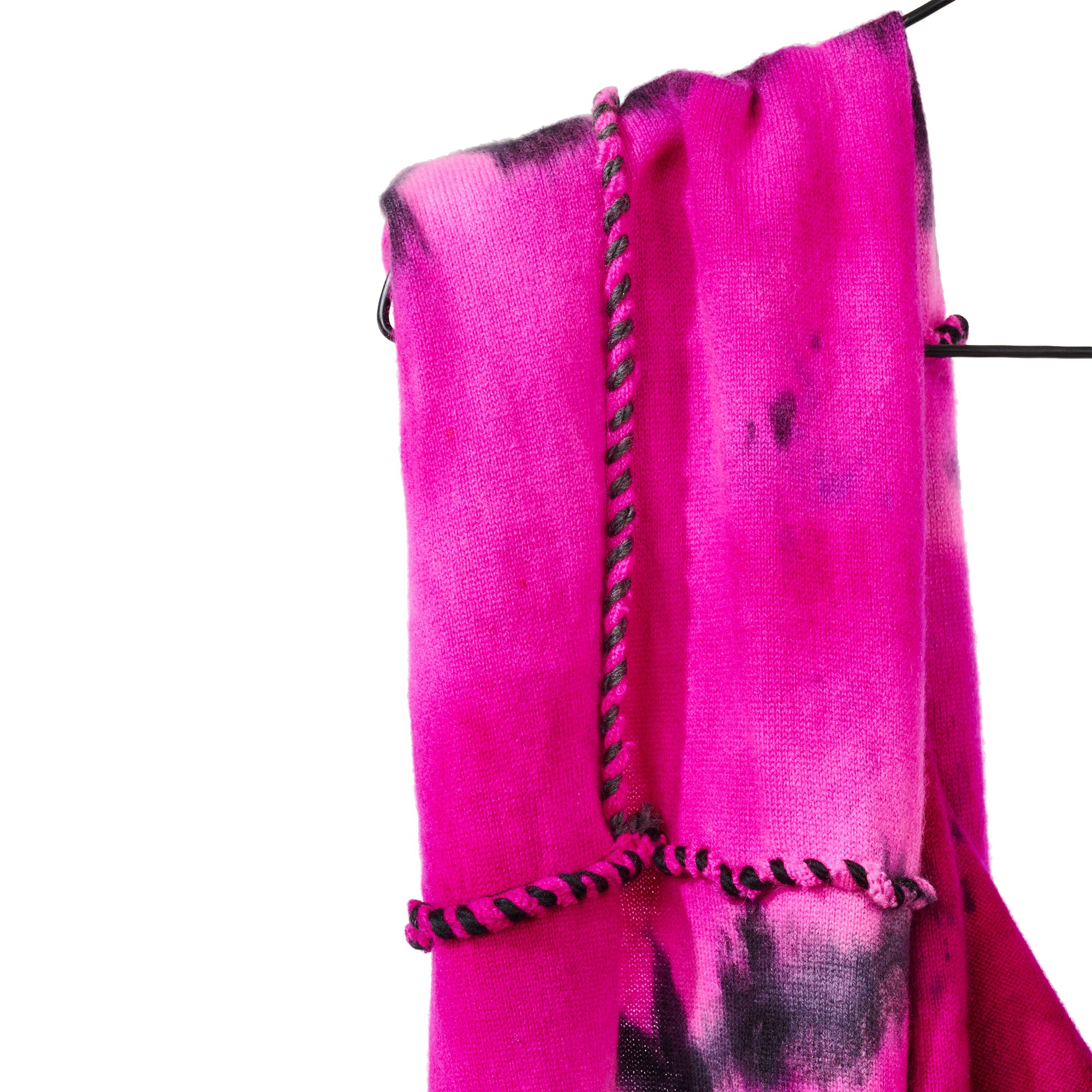 Whipped Coil Threaded Scarf - Hot Pink