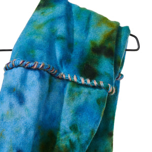 Whipped Coil Threaded Scarf - Teal