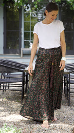 Floral Palazzo Pant - Pistachio