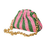 Maria_La_Rosa_Mini_Game_Clutch_Pink_Green_chain