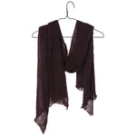Pinstripe Melange Scarf - Wine