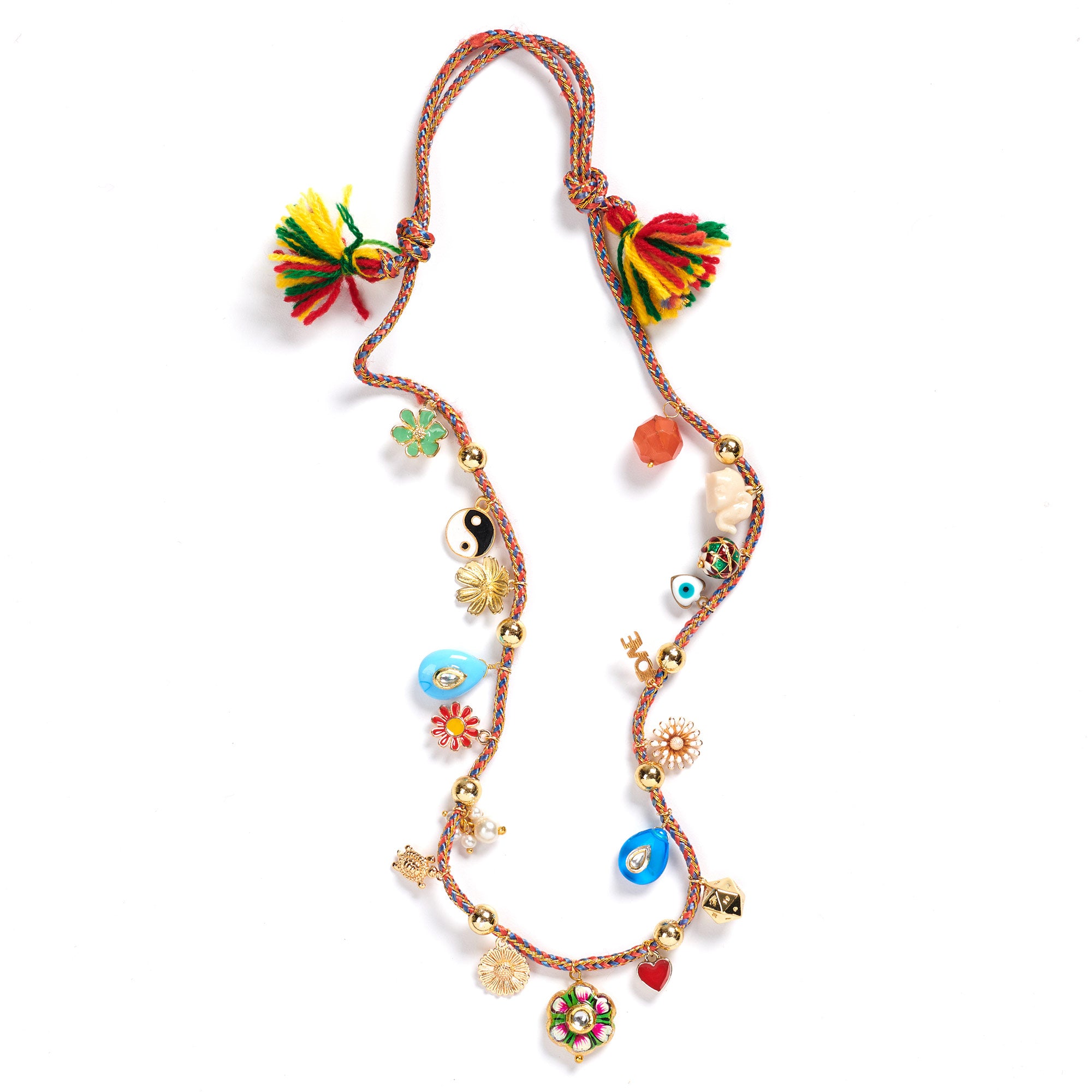 Gri Gri Necklace - Mauve + Salmon