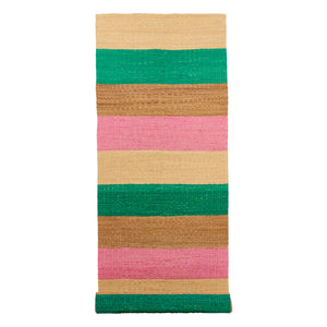 Estera Fernando Stripe Runner - Pink, Green, Natural - 6ft