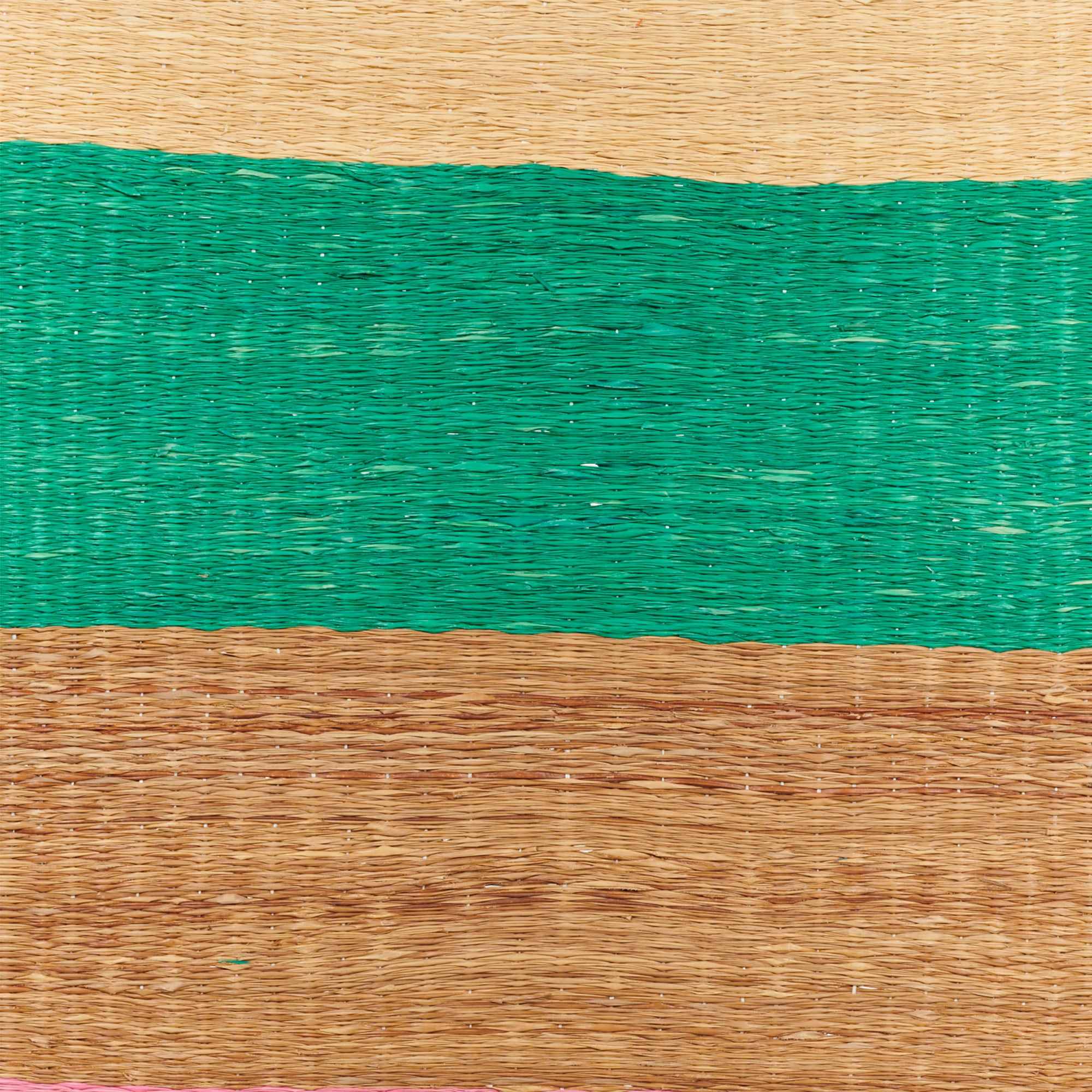 Estera Fernando Stripe Runner - Pink, Green, Natural - 6ft