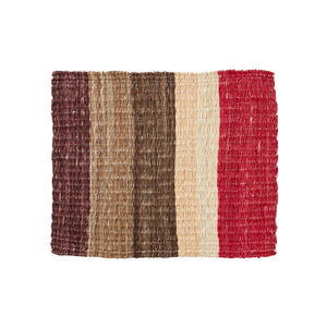 Estera Placemat Set - Striped Red Tones