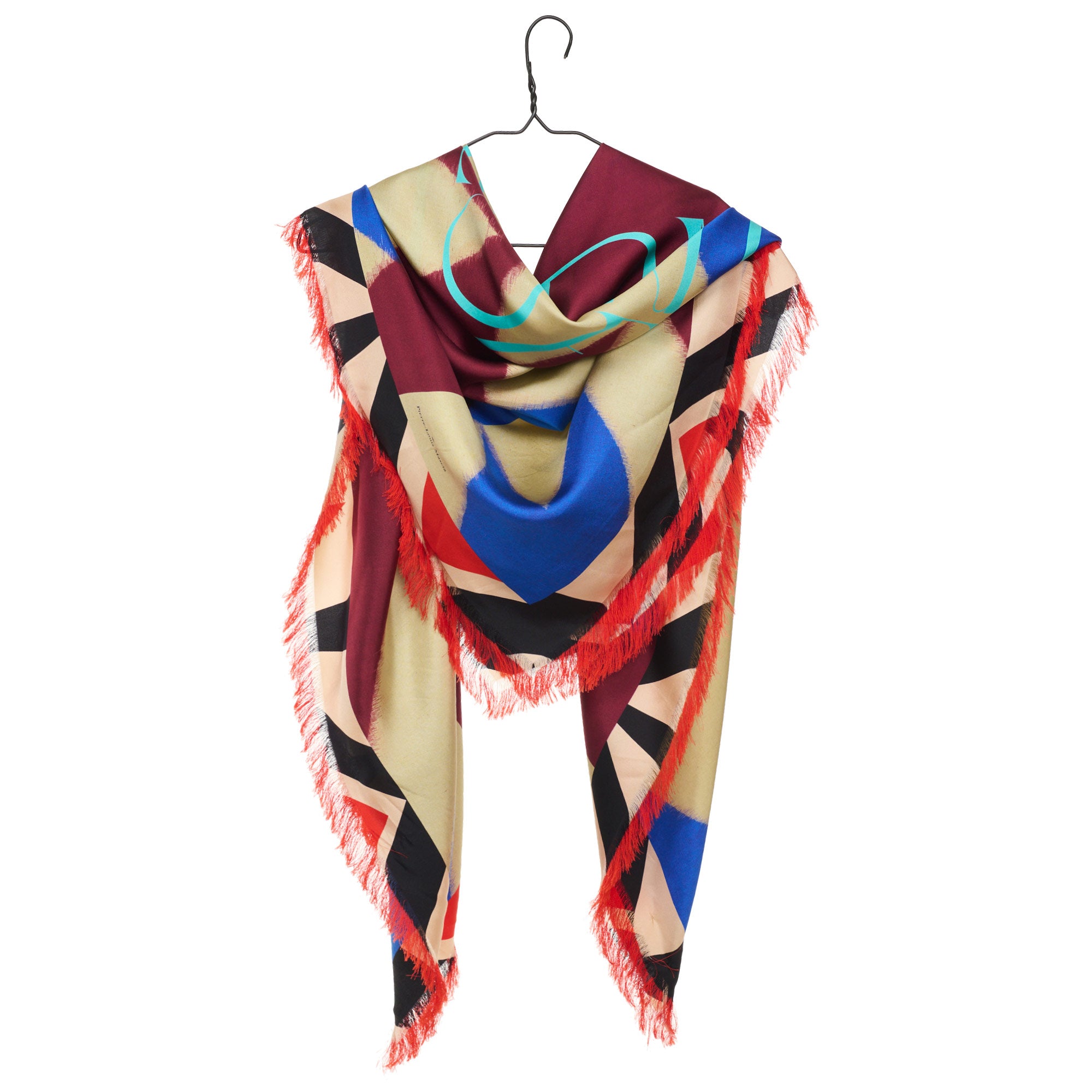 PLM_Mixed_Print_Silk_Scarf_Geo_Stripe_Draped