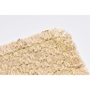 Fringed Placemat Set - Gold Pois