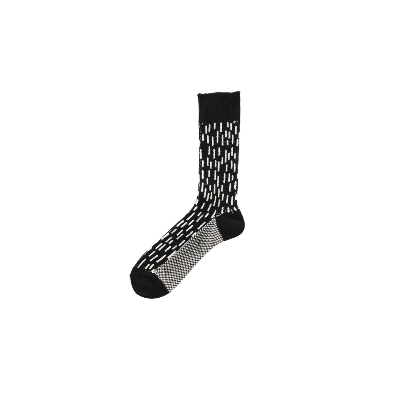 Rain Drop Crew Sock - Black