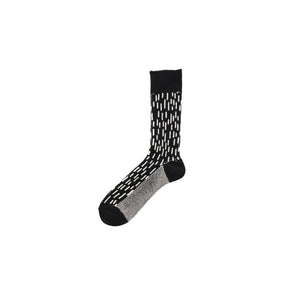 Rain Drop Crew Sock - Black