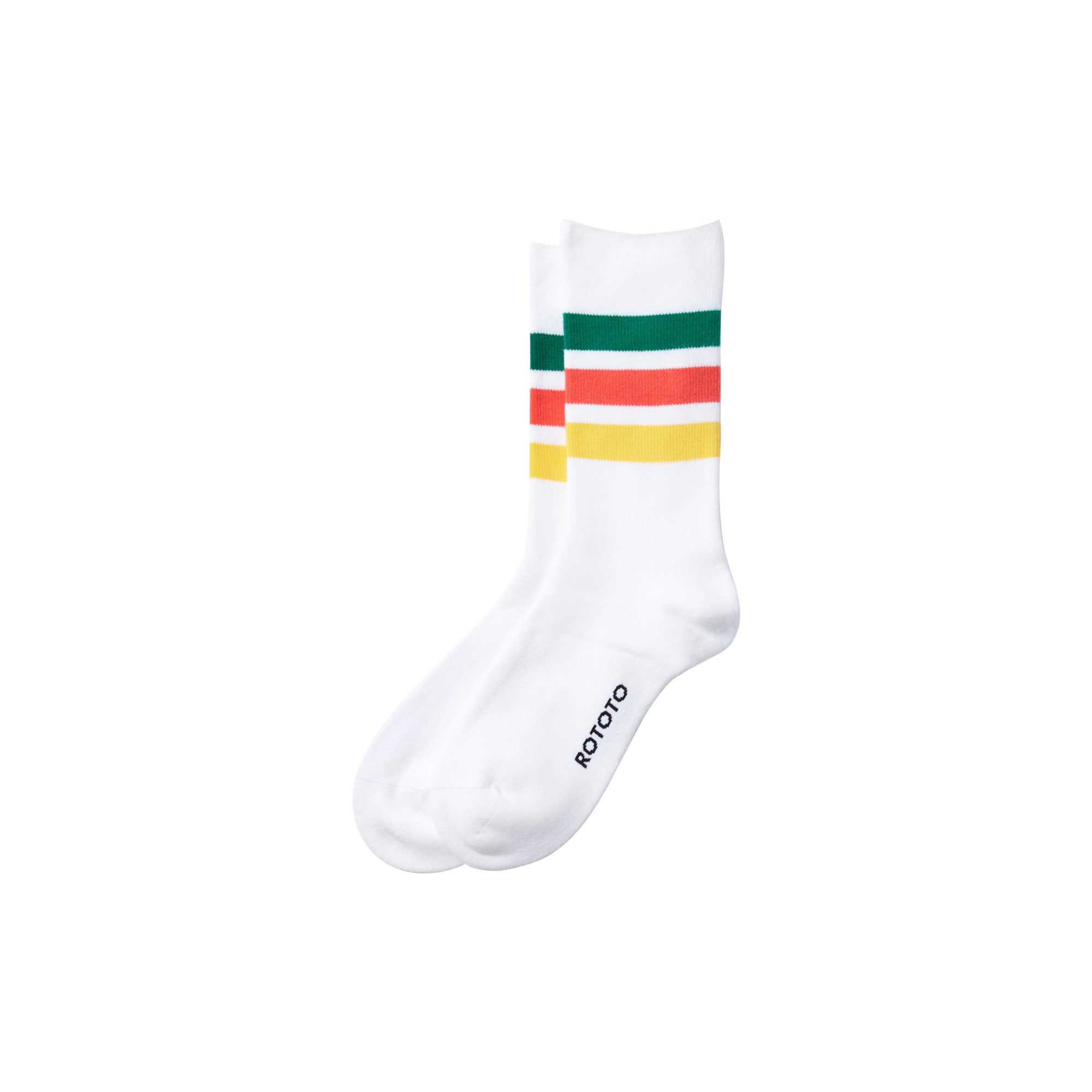 rototo_fine_pile_striped_sock_white