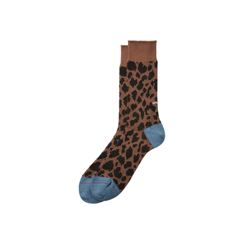 rototo_cotton_blend_sock_leopard_brown