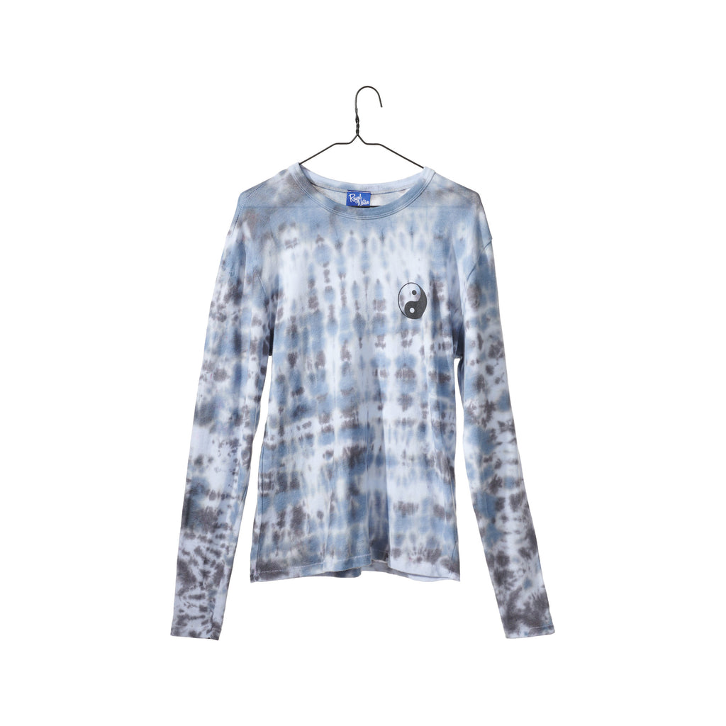 Yin Yang Tie-Dye Top - Blue/Grey