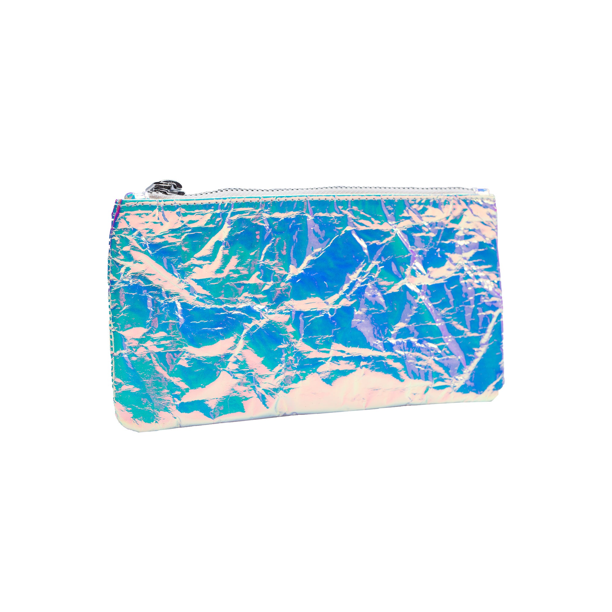 Iridescent Small Foil Pouch - Blue