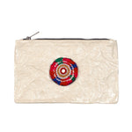 Leather Embellished Medium Pouch - Panna #1