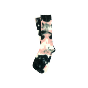 Tie Dye Formal Sock - Pink/Black